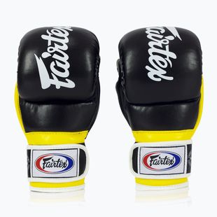 Mănuși Fairtex Super Sparring Grappling negru/galben