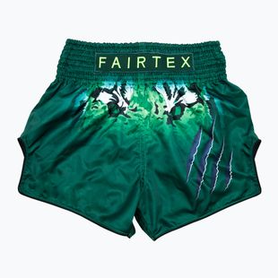 Pantaloni scurți de antrenament Fairtex Muay Thai BS1913 "Tonna" verde
