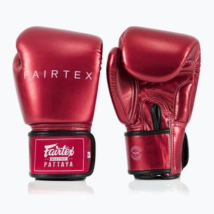 Mănuși de box Fairtex Metallic Boxing red