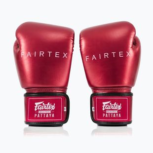 Mănuși de box Fairtex Metallic Boxing red