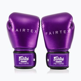 Mănuși de box Fairtex Metallic Boxing purple