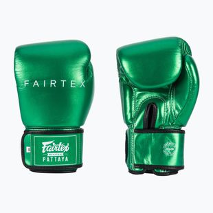 Mănuși de box Fairtex Metallic Boxing green