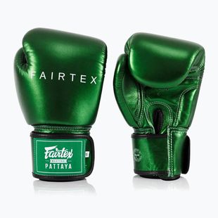 Mănuși de box Fairtex Metallic Boxing green