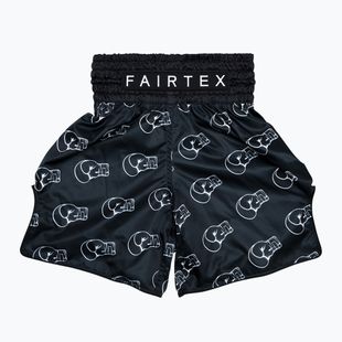 Fairtex Boxing Trunks pantaloni scurți BT2006 'Motif' negru