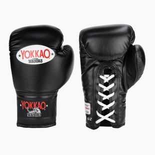Mănuși de box pentru bărbați YOKKAO Matrix Lace Up black