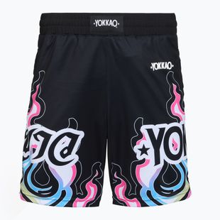 Pantaloni scurți de antrenament pentru bărbați YOKKAO Flames Workout black