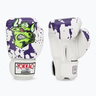 Mănuși de box pentru bărbați YOKKAO Angry Bull white
