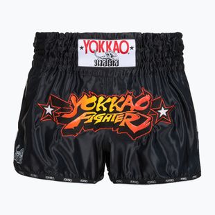 Pantaloni scurți de antrenament pentru bărbați YOKKAO Fighter KO Muay Thai black