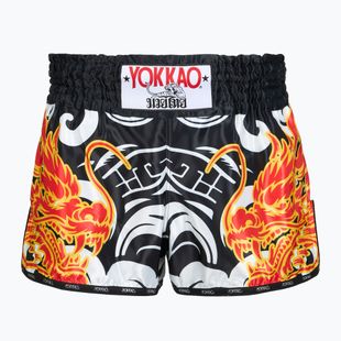 Pantaloni scurți de antrenament pentru bărbați YOKKAO Dragon Muay Thai black/white