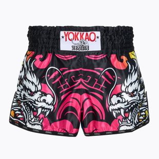 Pantaloni scurți de antrenament pentru bărbați YOKKAO Dragon Muay Thai pink/blue