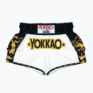 Pantaloni scurți de antrenament pentru bărbați YOKKAO Original Muay Thai white