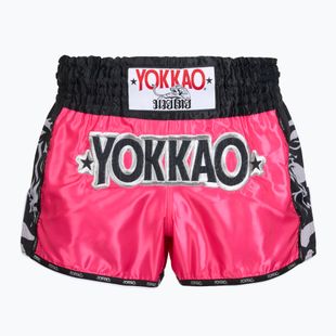Pantaloni scurți de antrenament pentru bărbați YOKKAO Original Muay Thai magenta