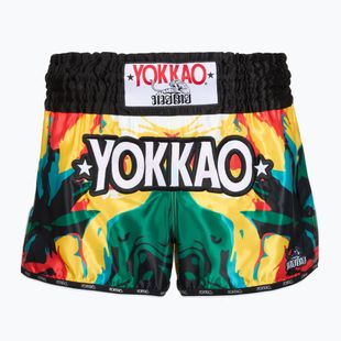 Pantaloni scurți de antrenament pentru bărbați YOKKAO Sunday Trip Muay Thai gold