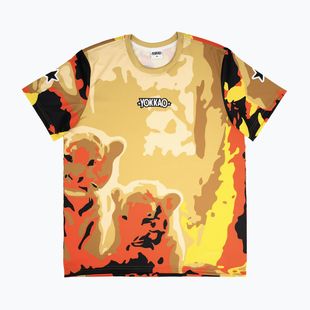 Tricou de antrenament bărbați YOKKAO Tiger Family Muay Thai Workout Tee gold