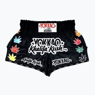 Pantaloni scurți de antrenament pentru bărbați YOKKAO Khalifa Kush Muay Thai black