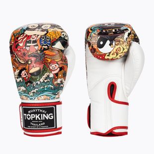 Mănuși de box Top King Boxing Culture white/red TKBGCT-SL-1C1