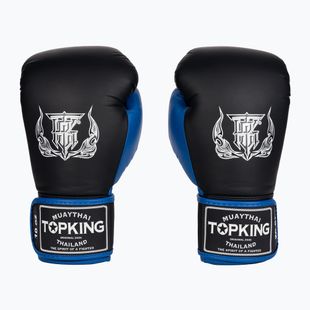 Mănuși de box Top King Reborn Boxing Semi Leather black/blue