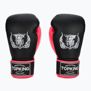 Mănuși de box Top King Reborn Boxing Semi Leather black/pink