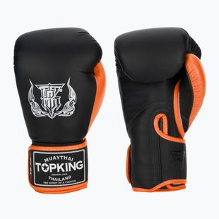 Mănuși de box Top King Reborn Boxing Semi Leather black/orange