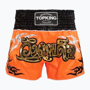 Pantaloni scurți de antrenament Top King Thai Boxing orange/black