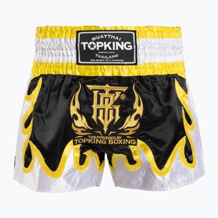 Pantaloni scurți de antrenament Top King Thai Boxing black/gold/white