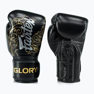 Mănuși de box Fairtex Glory Kickboxing Competition Training Boxing black/gold