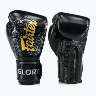 Mănuși de box Fairtex Glory Kickboxing Competition Training Boxing black/silver