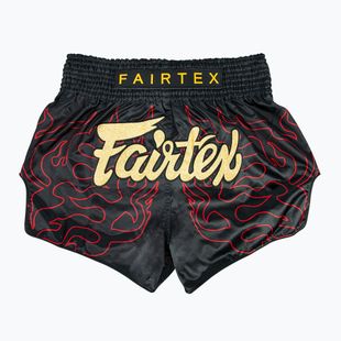 Pantaloni scurți de antrenament Fairtex Muay Thai BS1920 "Lava" negru