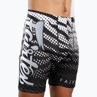 Pantaloni scurți de antrenament Fairtex Vale Tudo CP10 alb/negru