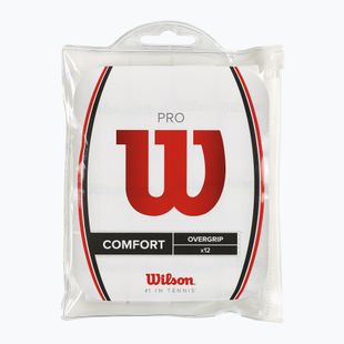 Învelișuri pentru rachete de tenis Wilson Pro Overgrip 12 buc. white