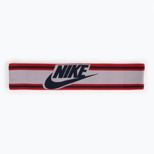 Bentiță elastică pentru bărbați Nike Elastic Headband alb și roșu N1003550-123