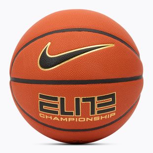 Minge de baschet Nike Elite Championship 8P 2.0 Deflated amber court/black/metallic gold/black mărimea 6