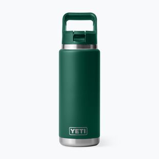 Sticlă termică YETI Rambler Straw 769 ml black forest green
