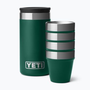Pahare de camping YETI Shot 48 ml 4 pcs. black forest green