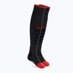 LENZ șosete de schi încălzite Șosete de căldură 5.1 Toe Cap Regular Fit gri-roșu 1070