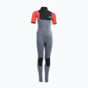 Costum de surfing pentru copii ION Capture 3/2 Back Zip Jr steel blue/red