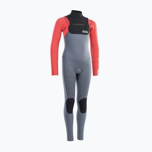 Costum de surfing pentru copii ION Capture 4/3 Front Zip Jr steel blue/red