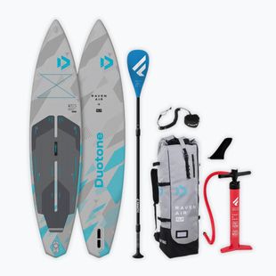Set placă SUP gonflabilă DUOTONE iSUP Raven Air SLS 12'6 2026 light grey