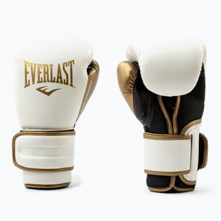 Mănuși de box  Everlast Powerlock 2 white/gold
