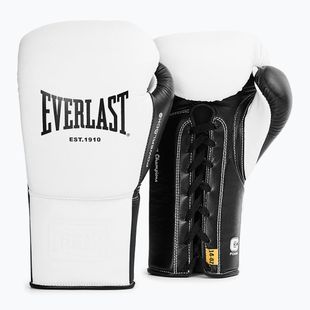 Mănuși de box Everlast Powerlock Pro OG Laced white/black