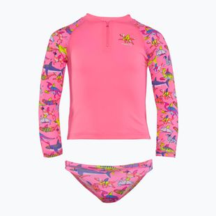 Longsleeve + chiloți de înot pentru copii Funkita Zippy Rashie & Brief learner lane