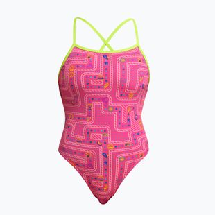 Costum de înot dintr-o piesă pentru copii Funkita Tie Me Tight One Piece packed pink