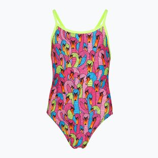 Costum de înot întreg pentru copii Funkita Single Strap One Piece swan city