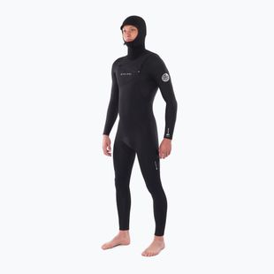 Costum pentru bărbați Rip Curl Dawn Patrol Hooded 5/4mm Chest Zip black