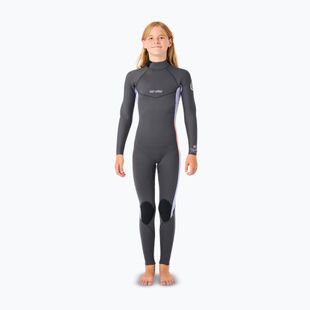 Costum pentru copii Rip Curl Dawn Patrol Back Zip 4/3mm GB Jr charcoal grey