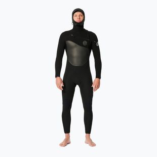Costum pentru bărbați Rip Curl Flashbomb 6/4mm Hooded Chest Zip black