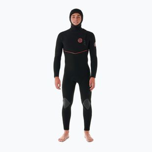 Costum pentru bărbați Rip Curl Flashbomb Fusion 5/4mm Hooded Zip Free black