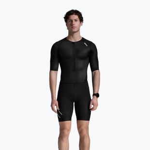 Costum de triatlon pentru bărbați 2XU Core Sleeved black/white
