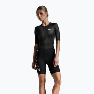 Costum de triatlon pentru femei 2XU Core Sleeved black/white