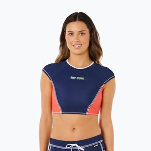 Tricou de înot pentru femei Rip Curl Surf Tide Crop Rashvest dark navy
